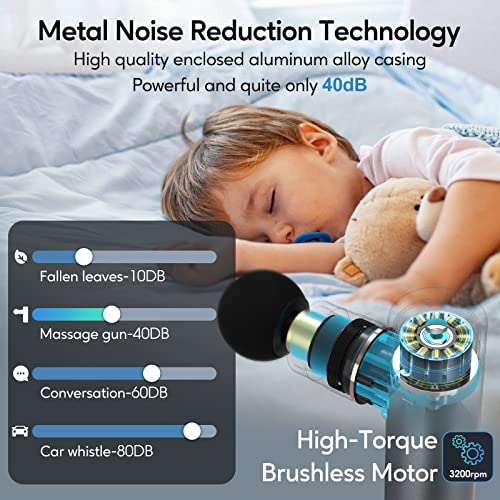 arboleaf Massage Gun Deep Tissue, Full-Metal Electric Portable Hand Held Massager Gun for Back, Body Sore Muscles, Pain Re...