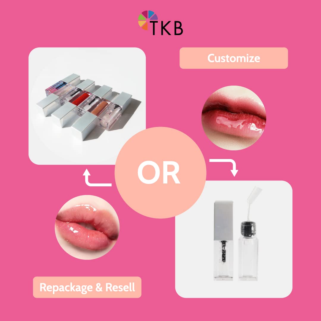 TKB Lip Gloss Base (Flexagel M)| Moisturizing, High Shine, Crystal Clear, Vegan and Cruelty free| Made in USA. (15 Ounce (Pack o