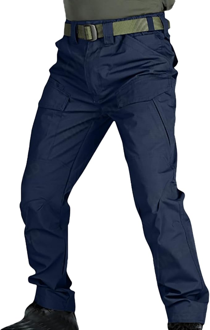 Baggy Cargo Pants for Men Water Resistant Relaxed Fit Hiking Work Pants Casual Lightweight Ripstop Sports Tactical Trousers