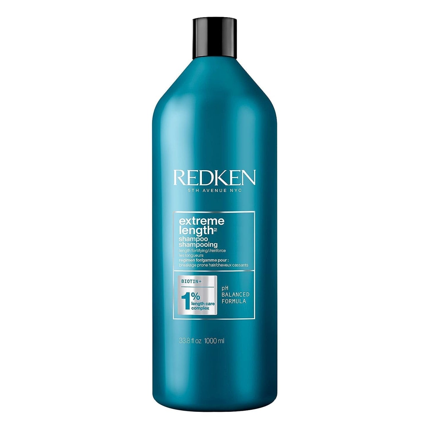 Redken Extreme Length Shampoo For Damaged Hair - Prevents Breakage and Strengthens Hair, Infused With Biotin For Hair Growth, 33