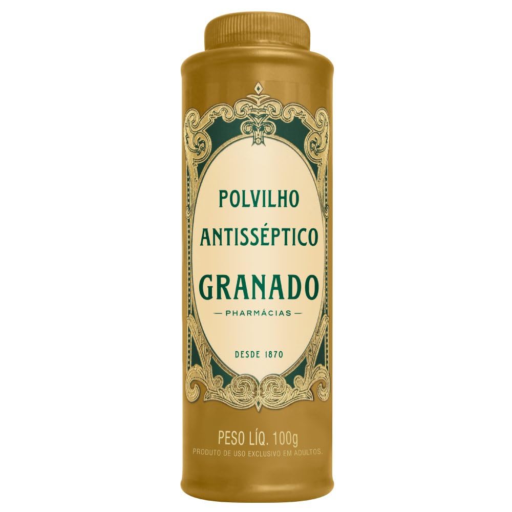 Linha Antisseptica Granado - Polvilho Antisseptico Tradicional 100 Gr Antiseptic Collection - Talcum Powder Unscented 3.5 Oz
