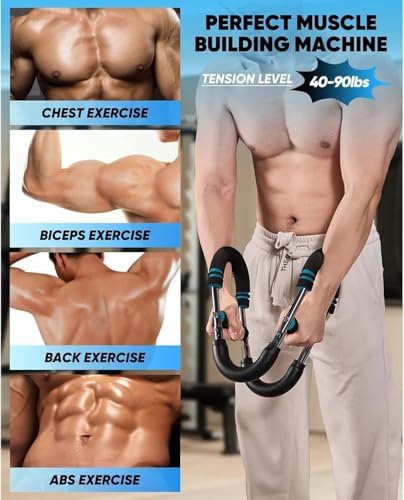 LYKAN Twister Arm Trainer, 40-100lb Adjustable Chest Workout Equipment, Arm Trainer, Twister Arm Trainer, Portable Power T...