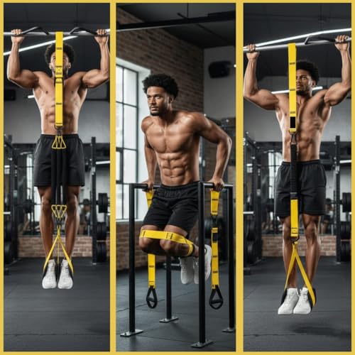 Pull Up Assistance Bands – Heavy Duty Adjustable Pull Up Assist Bands with Foot & Knee Support for Pull Up Bar, Pull Up Re...