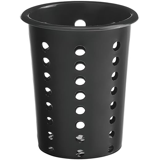 OCS Parts Perforated Utensil Drying Cups | Blue | Plastic Flatware Holder Cylinders for Kitchen Counter Organization