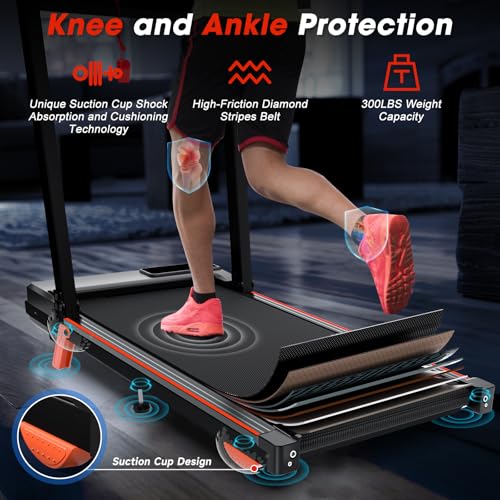 Walking Pad Treadmill with Handle Bar & Incline, Advzon Portable Under Desk Treadmill for Home, 2 in 1 Walking Running Mac...