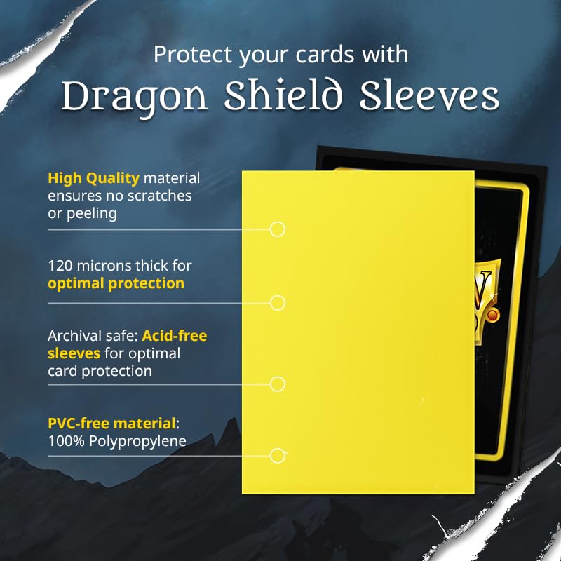 Dragon Shield | Standard Size Card Matte Sleeves | 100 CT - Smooth & Tough Premium TCG Sleeves | Compatible with Pokemon, ...