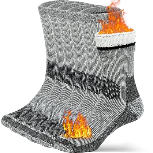 Buttons & Pleats Wool Socks for Men & Women Merino Thermal Warm Cozy Winter Boot Sock