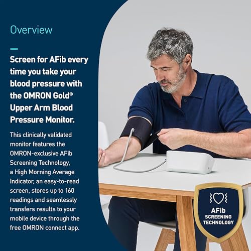 OMRON Gold Blood Pressure Monitor for Home Use & Upper Arm Blood Pressure Cuff - #1 Doctor & Pharmacist Recommended Brand...