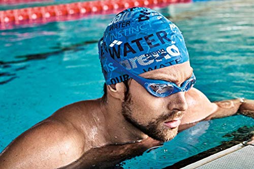 Arena Print Unisex Soft Silicone Swim Cap for Women and Men, Intensive Training Comfortable Non-Slip Long Hair Swimming Hat