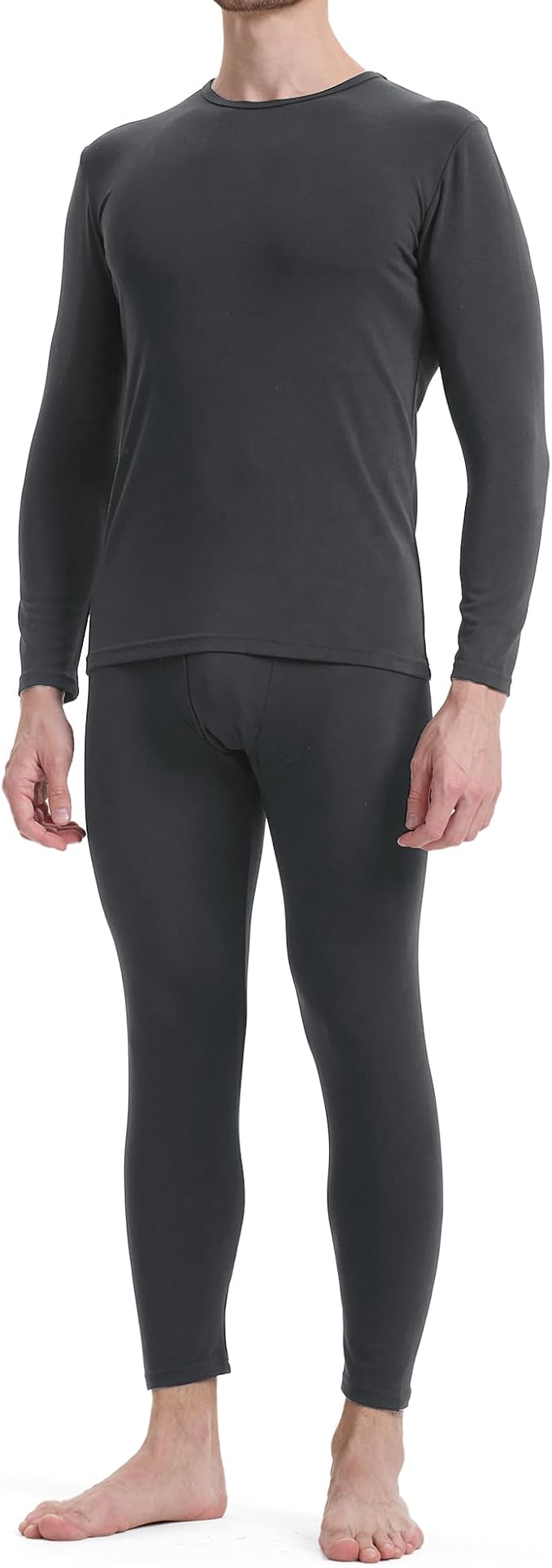 BAMBOO COOL BlazeBoo Men's Thermal Underwear with Soft Fleece Lined Base Layer Cold Weather Top Bottom Gift Set