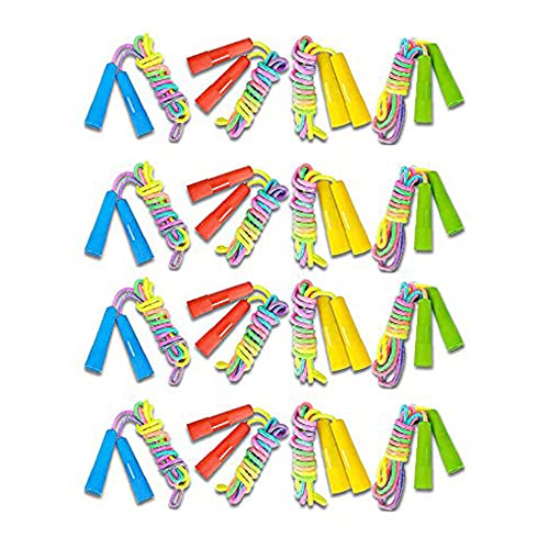 Forsun 16 Pack 7.5ft Rainbow Jump Rope Set| Vibrant Jumping Ropes| Durable Nylon Skipping Ropes |Great Birthday Party Favo...