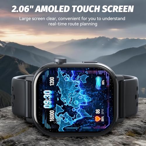 uaue Smart Watch for Men Women, Fitness Tracker with 178+ Sports Modes, Fitness Watch with 2.06" AMOLED Touchscreen, Heart...