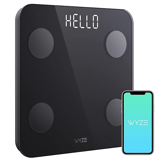 Wyze Smart Scale for Body Weight and Fat, Digital Bathroom Scale, Weighing Machine for People's Muscle BMI, Bluetooth Elec...