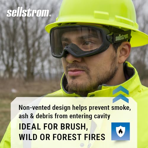 Sellstrom Odyssey II Wildland Fire Safety Goggles - Anti-Fog, Anti-Scratch Eye Protection Goggles for Men & Women - FR Str...