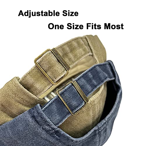 PFFY 2 Packs Vintage Washed Distressed Baseball Cap Golf Dad Hat for Men Women