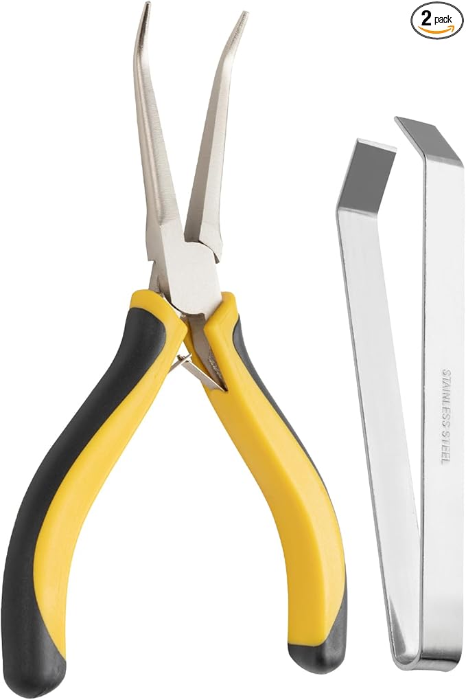 Fish Bone Pliers Tweezers Kit for All Kind of Fish Stainless Steel Deboning Tools 2pcs