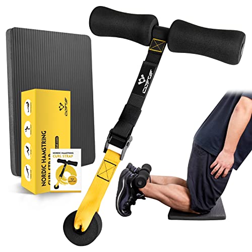 Nordic Hamstring Curl Strap, Nordic Curl Strap Holds 420 Pounds Great for Hamstring Curls, Sit-ups, Spanish Squats, Ab Wor...