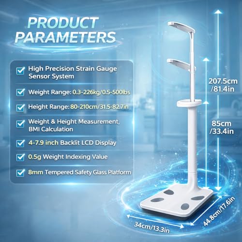 Digital Medical Scale for Body Weight - Multifunctional Smart Scale for Professional Doctor's Office