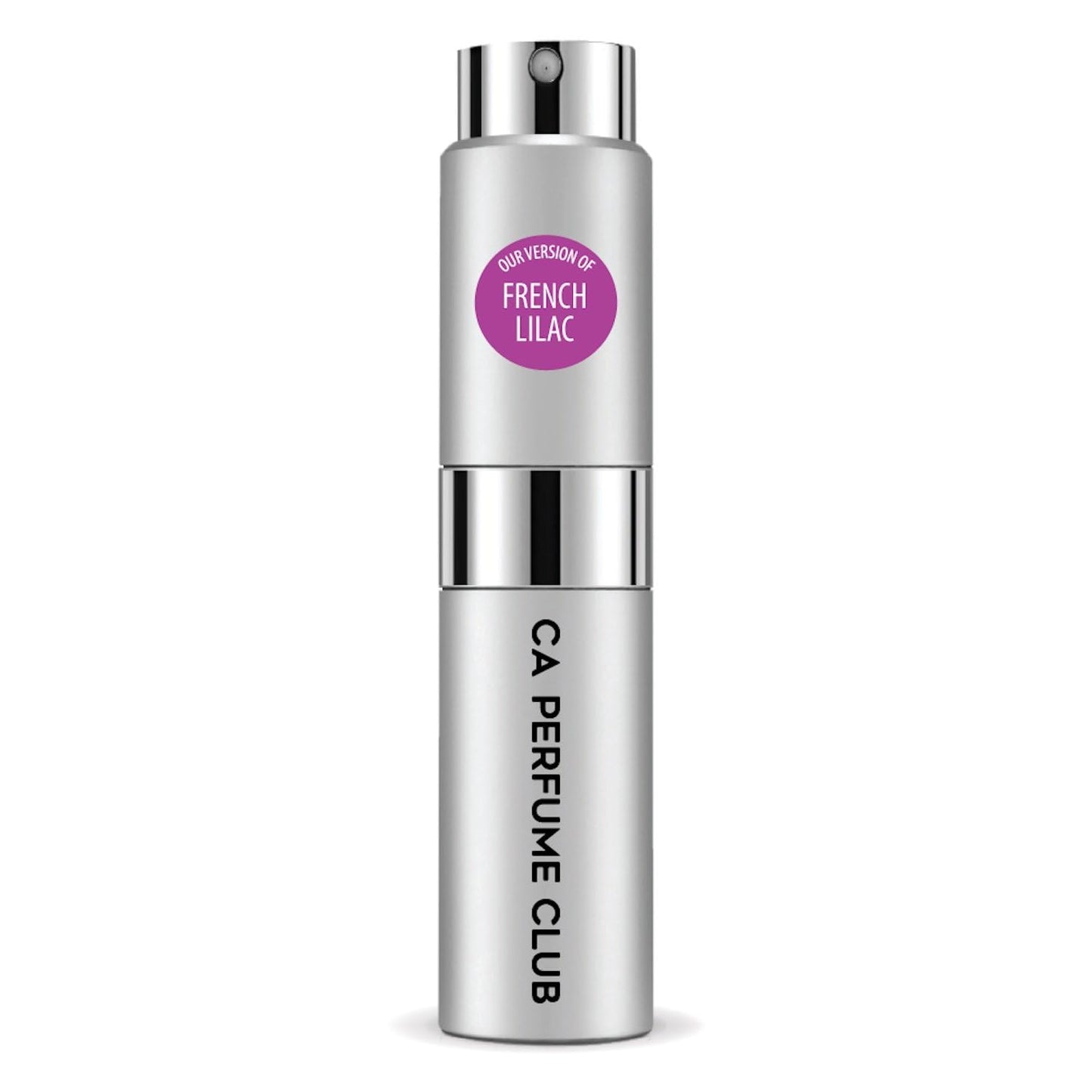 CA Perfume Originals French Lilac for Women and Men Floral Scent Long Lasting Unisex Fragrance Eau De Parfum Travel Size Refillable Atomizer Spray 0.27 Fl Oz 8ml