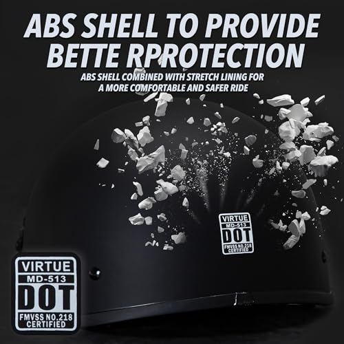 Cartman Cruiser Scooter Motorcycle Half Face Helmet,Matte Black Graphics, DOT Approved for Bike Scooter ATV UTV Chopper