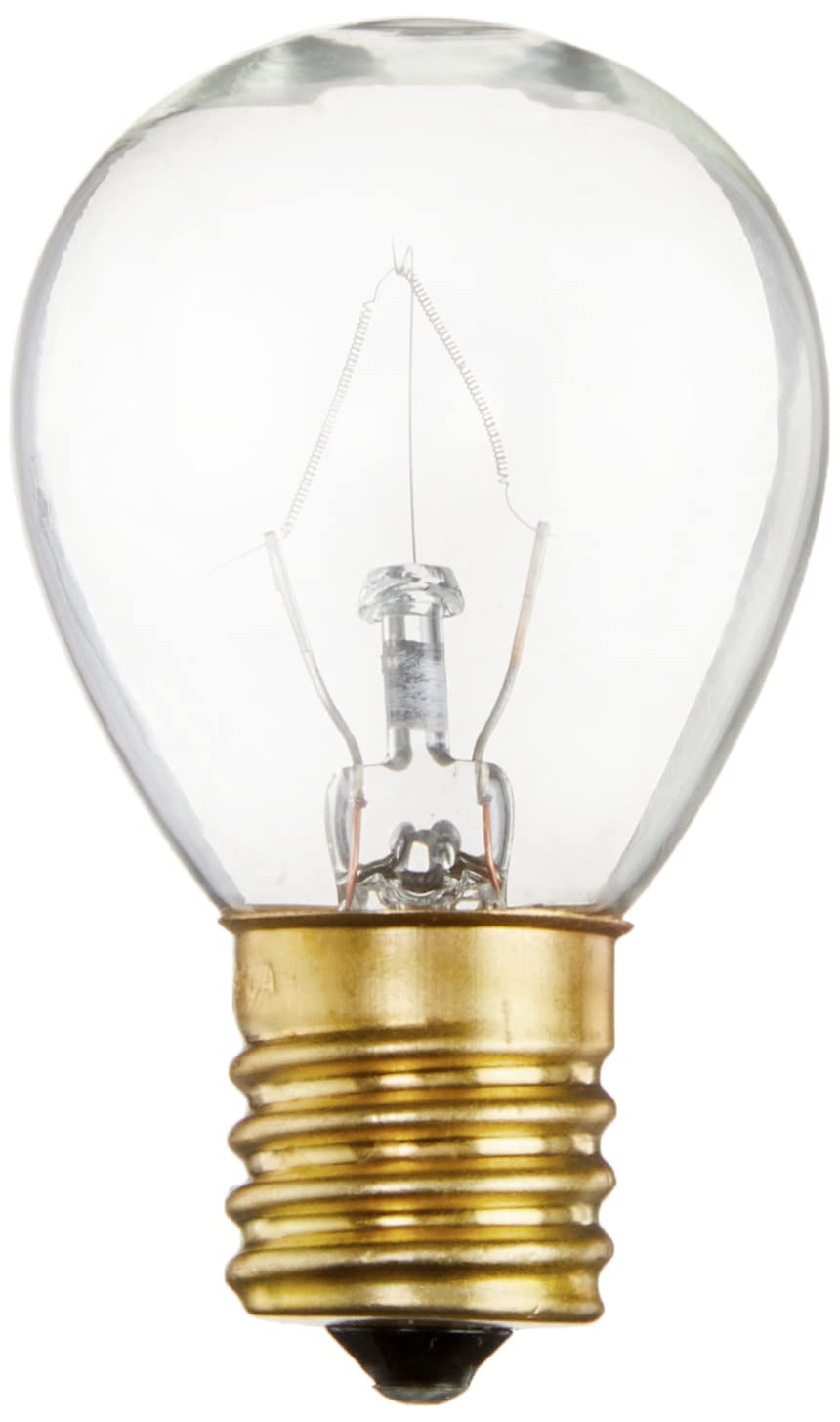 Satco S3629 40-Watt Intermediate Base S11 Light Bulb, Clear Glass, 1 Count