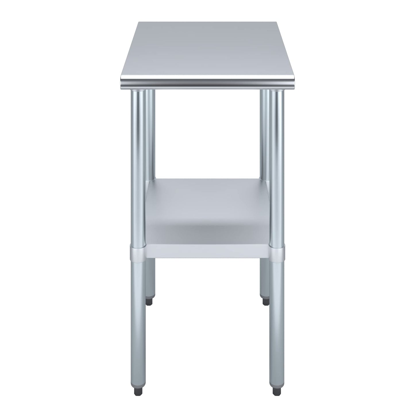 AmGood 24 in. x 18 in. Stainless Steel Work Table | Metal Kitchen Food Prep Table | NSF
