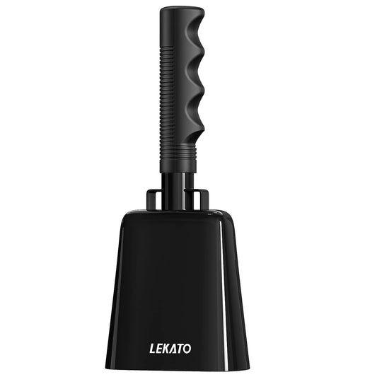 8 Inch Steel Cow Bell with Handle, Cheering bell for Sporting Events, Noise Makers CowBell for Football Games,Party, Chimes Perc