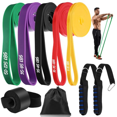 Wanmu 5Pcs Resistance Bands, Pull Up Assist Bands, Exercise Bands, Workout Bands, Resistance Bands Set Fitness, Training, ...