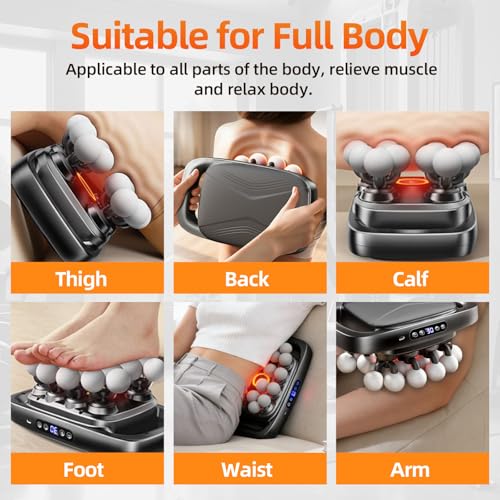 2026 Upgrade 20-Head Massage Gun Set, Deep Tissue Percussion Muscle Massager with 3 Modes & 30 Intensitie, Quiet Handheld ...