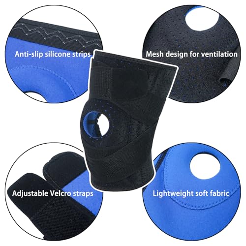 Luwint Kids Youth Neoprene Knee Brace, Open Patella Stabilizer with Adjustable Straps Knee Pads Support for Arthritis, AC...