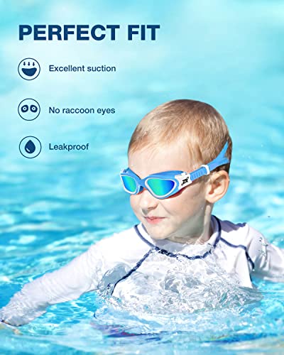 ZIONOR Kids Swim Goggles, 2 Packs G1MINI Polarized Swimming Goggles Girls/Boys