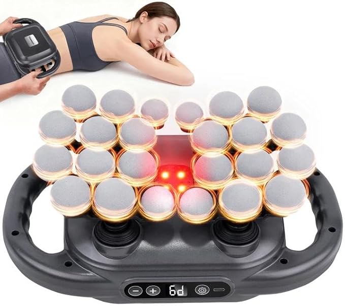 JIASHENG Massage Gun Set with 24 Heads, 9 Modes & 9 Speed Levels, Deep Tissue Percussion Massager for Muscle Pain Relief, ...