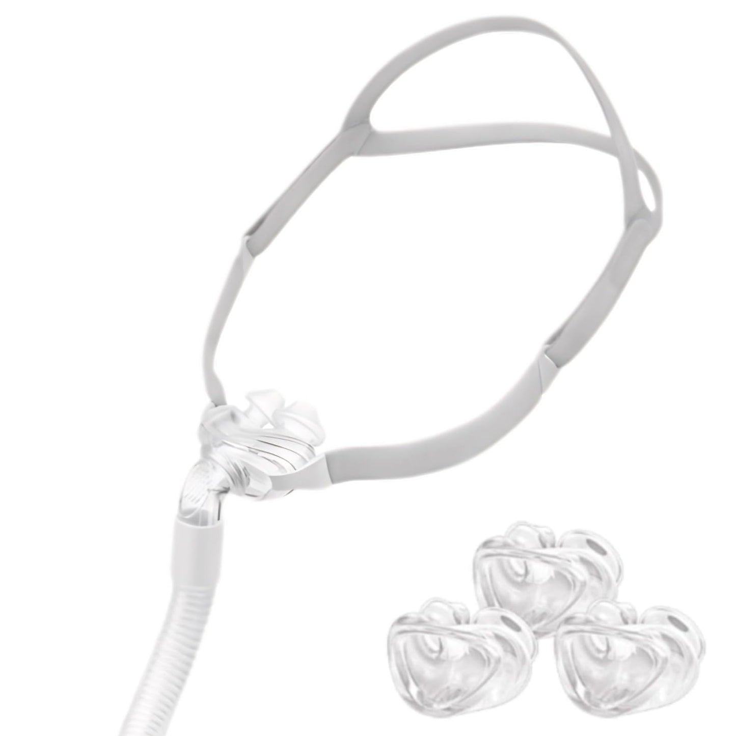 Nasal Pillow Assembly Kit for P10, Under Nose Pillow Supplies Includes Headgear, Tube and 3 Size Nose Pads