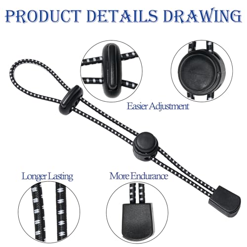 Backpack Hiking Stick Holder Straps, Elastic Lanyard Cord Rope for Walking Pole Fixing Buckle Adjustable Trekking Poles fo...