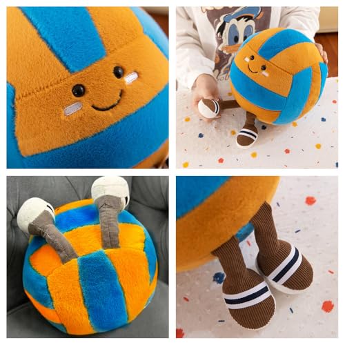 12inch Volleyball Plush Toys Soft Stuffed Sports Plush Balls Cute Fun American Soccer Doll Toys with feet Creative Footbal...
