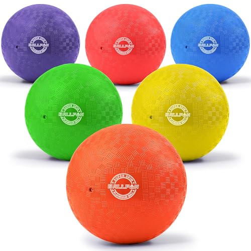 BallFUN Dodgeballs Playground Balls, Dodge Ball Set for Kids & Adults, Bouncing Kickballs Handball for Outdoor & Indoor Ga...