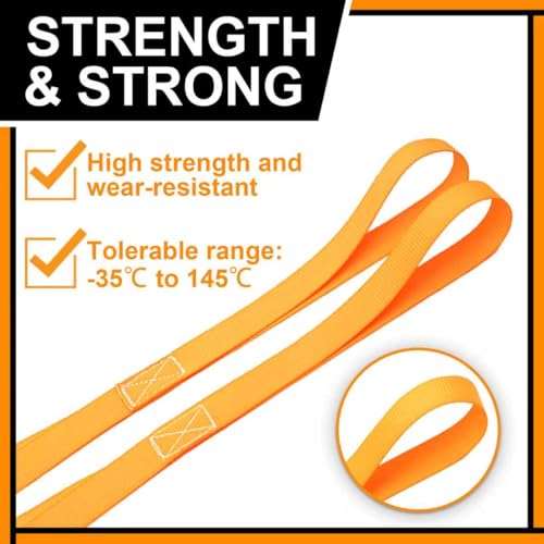 Retractable Ratchet Straps (2-Pack) - 1'' x 11.5' (1,800lb Break Strength) - Heavy Duty Auto Self Retracting Tie Down Stra...