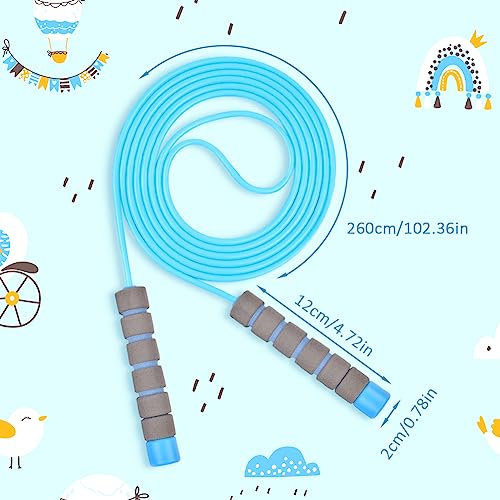 Flintronic Skipping Ropes for Children, 2 Pack Adjustable Jumping Rope for Kids, 2.6m Skipping Rope with Skin-Friendly Foa...