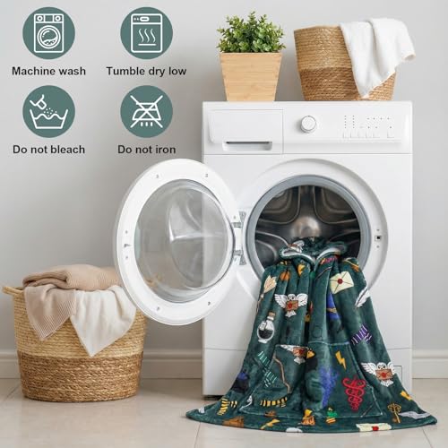 Magical Movie Theme Soft Warm Oversize Wearable Blanket Hoodies for Fans of Magical Movies and Novels, Featuring Owl, Ligh...