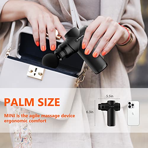 AERLANG Mini Massage Gun,Muscle Deep Tissue Massager Gun, Handheld Percussion Back Massager, Portable Quiet Massage Gun wi...
