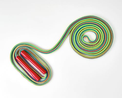 20FT LAON Korean Double Dutch Jump Rope, 20ft (6m) Long, Colorful Rainbow Braided Design Thick Rope with Non-Slip Handles,...