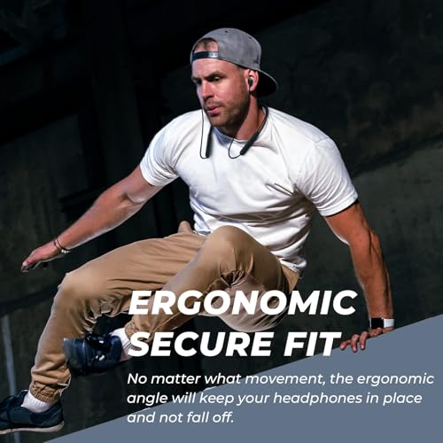 N18 Neckband Bluetooth Earbuds, Wireless Bluetooth 5.2 Headphones with Microphone, Ultra-Lightweight Comfort, IPX7 Waterpr...