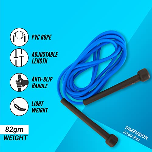 NIVIA Skipping Rope for Weight Loss & Cardio | Adjustable Jump Rope for Home Workout, Gym, Boxing & CrossFit | Smooth Rota...