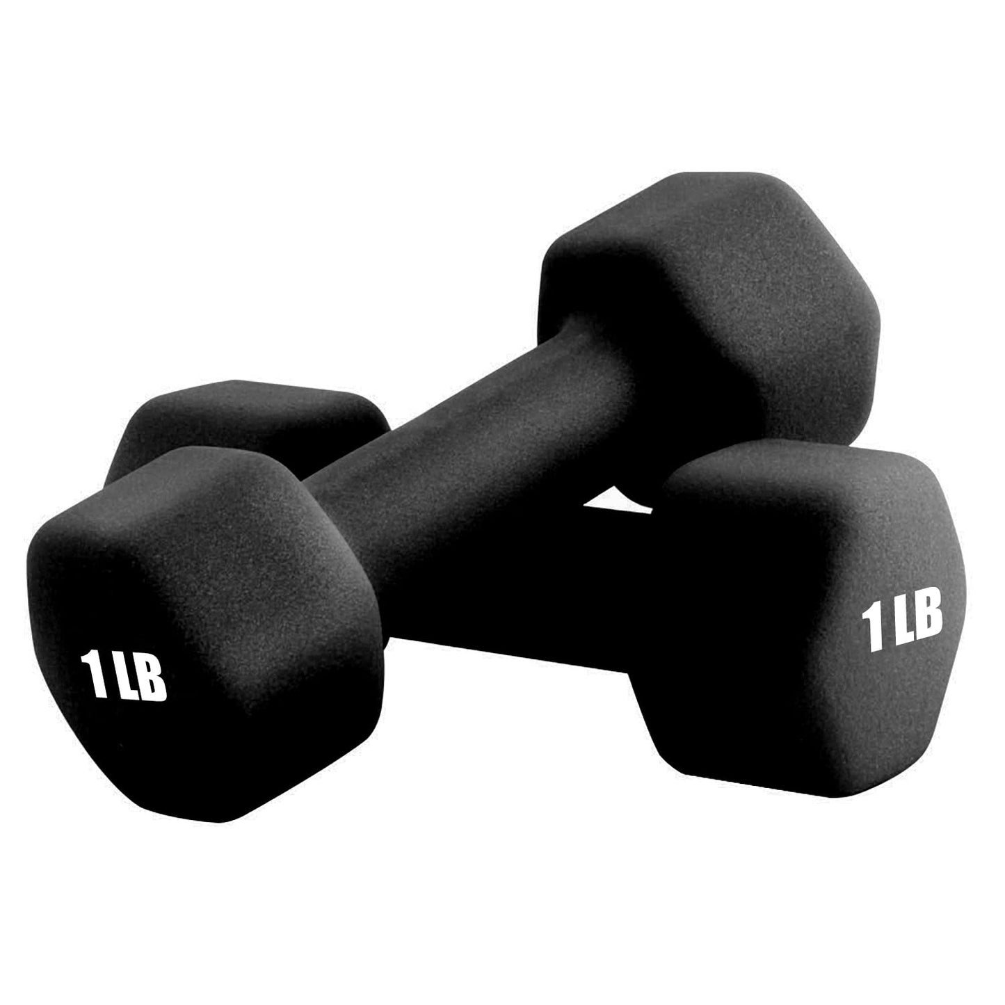 Portzon Weights Dumbbells 10 Colors Options Compatible with Set of 2 Neoprene Dumbbells Set,1-15 LB, Anti-Slip, Anti-roll, Hex Shape, Black