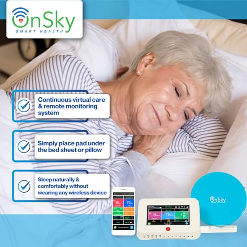 SkyPad FDA-Cleared Contact-Free Heart & Breathing & Sleep Apnea & Seizure Monitor, Adult & Children Home Health Care - Sen...