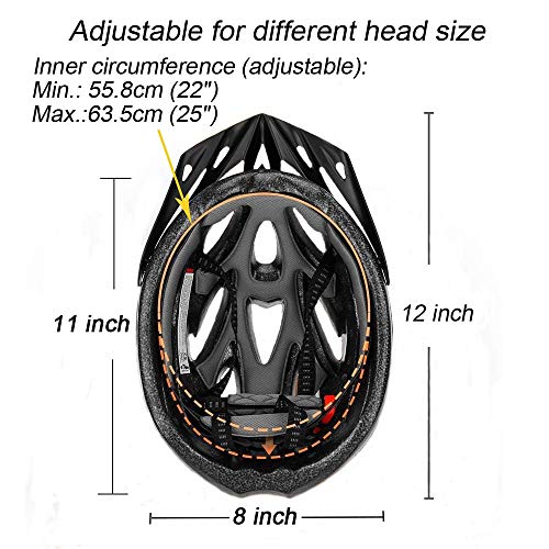 UPANBIKE Adult Bike Helmet - One-Piece Adjustable Safety Protection for Mountain & Road Bikes