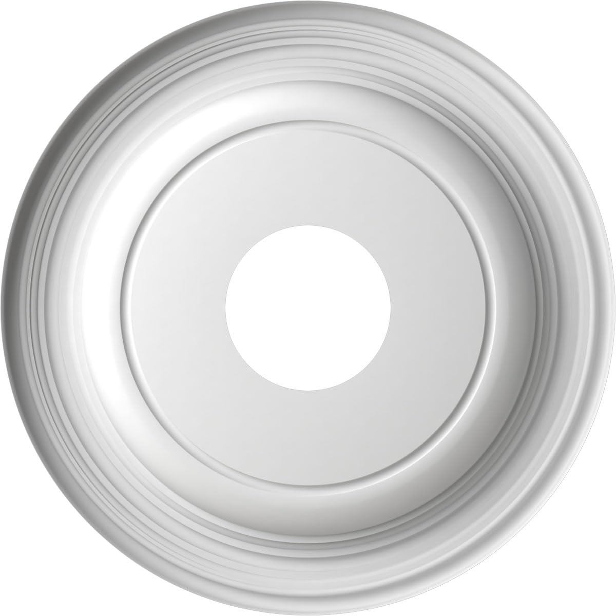 13Od X 3 1/2Id X 1 1/4P Traditional Thermoformed Pvc Ceiling Medallion (Fits Canopies Up To 7 1/2), Universal Metallic Rustic Mi