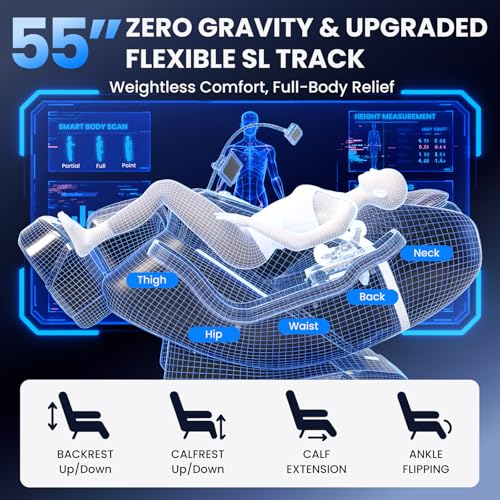 Notired Space Walk & Ankle Stretch 4D Massage Chair Full Body, Unique 2026 Zero Gravity SL-Track Shiatsu Massage Chair Rec...