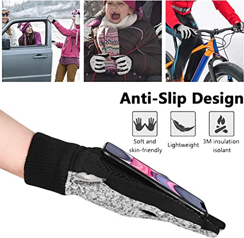 MOREOK Winter Gloves for Men/Women -10°F 3M Thinsulate Warm Touch Screen Snow Ski Bicycle Bike Gloves for Driving/Cycling/...