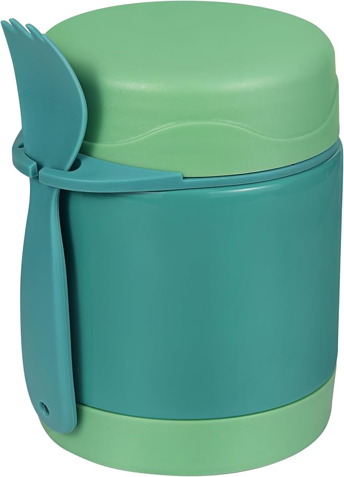 Insulated Kids Lunch Jar - 10oz, Leak Proof Stainless Steel, Wide Mouth, Green